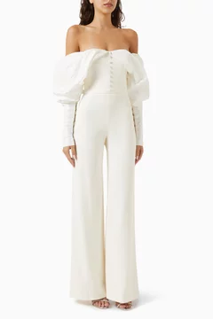Dahlia Jumpsuit in Crepe & Silk Taffeta