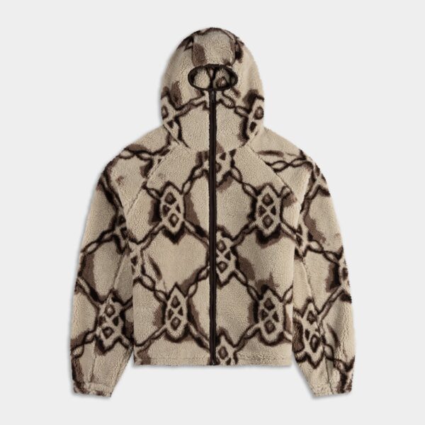 Off White Burned Shield Sherpa Jacket