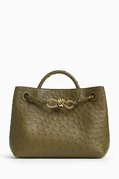 Small Andiamo Bag in Ostrich Leather